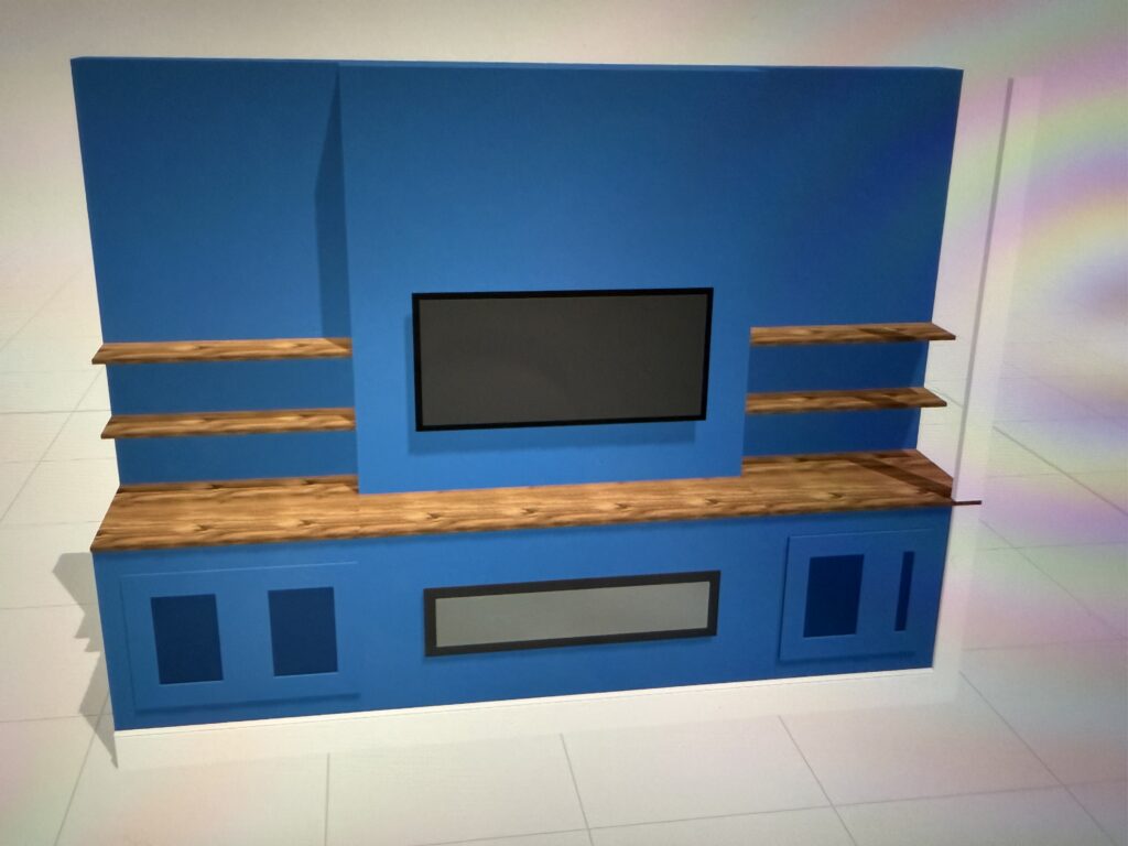 Bespoke joinery cabinet and shelving design done by us