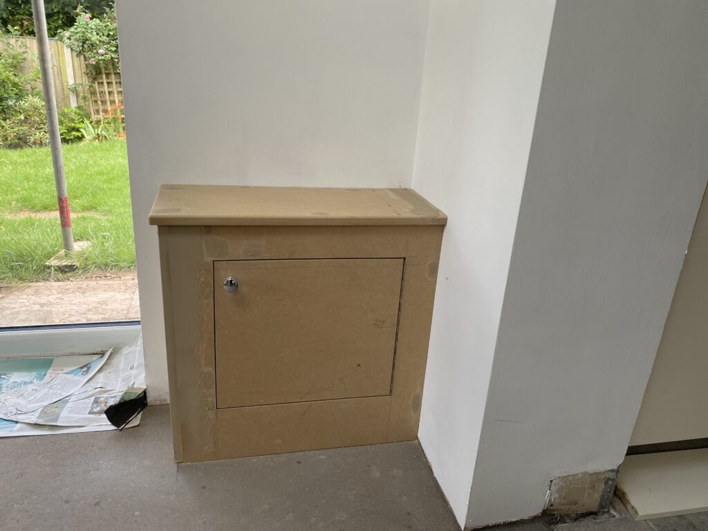 custom made under floor heating utiliyu cupboard